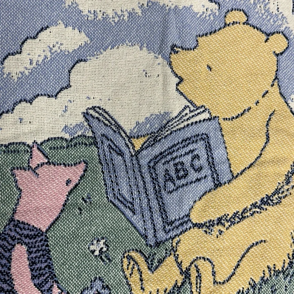 Winnie the Pooh alpahabet POOH jacquard baby blanket 36x48 With Pooh‎ Plush